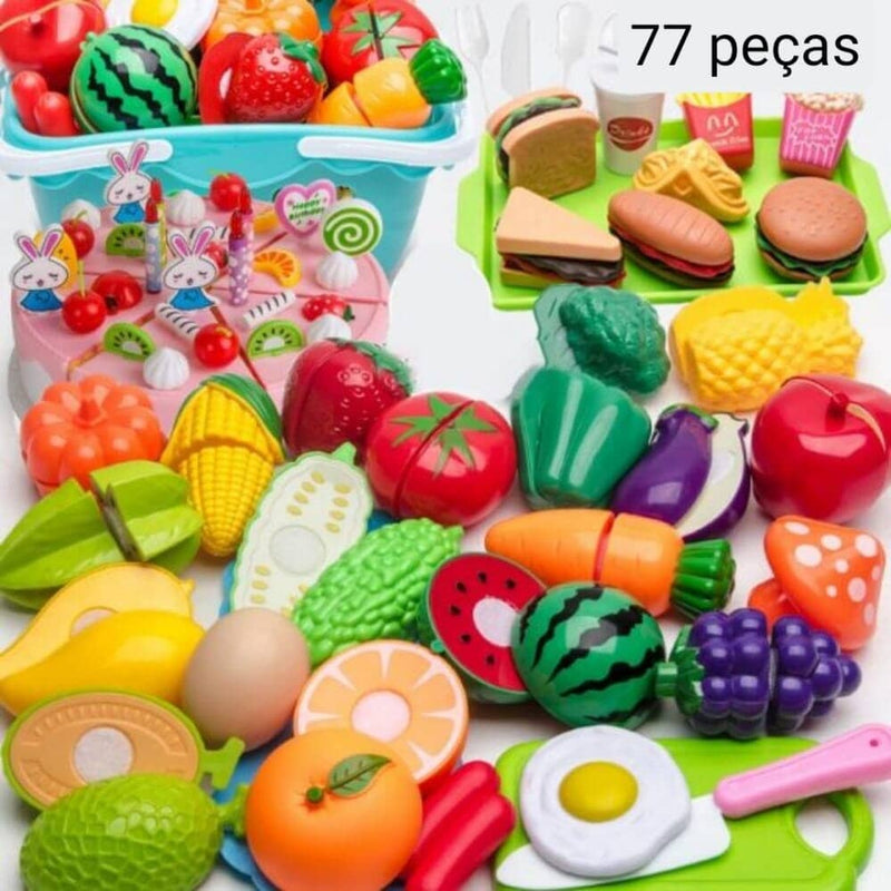 Conjunto de Comidas - Brinquedo de comidinhas divertidas para sua criança